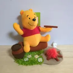 くまのプーさん　ぬいぐるみ　焚き火　レトロ
