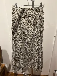 riche glamour ヒョウ柄ロングスカート ウエストゴム