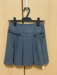 グレー プリーツミニスカート M 未着用