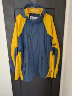 Columbia マウンテンパーカー L 青/黄
