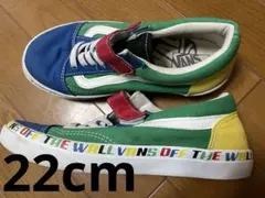 22cm ヴァンズ Vans カラフルスニーカー　ジュニア キッズ 子供