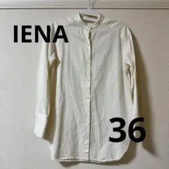 IÉNA ×canjioliアイボリー バンドカラーシャツ　長袖　サイズ36