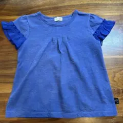 KP フリル付き紫色Tシャツ110センチ