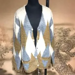モヘア　カーディガン　シャギー　ヴィンテージ メンズ