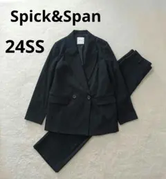 美品✨24SS スピックアンドスパン T/Rピンストライプピークドジャケット