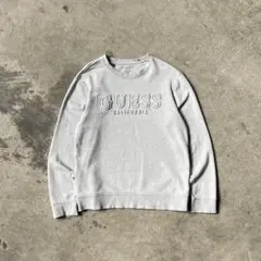 GUESS ゲス スウェット トレーナー エンボス ロゴ グレー L 古着のサムネイル