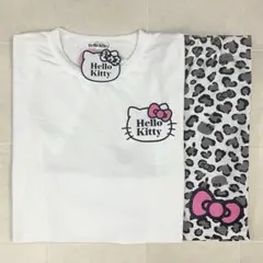 ハローキティ　ドンキ限定　半袖　上下セット　ルームウェア　ヒョウ柄　ブラック　L
