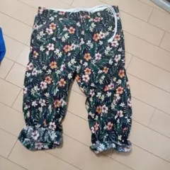 花柄カジュアルパンツ ウエスト紐付き