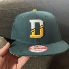 New Era 9FIFTY D 로고 캡 다크 그린
