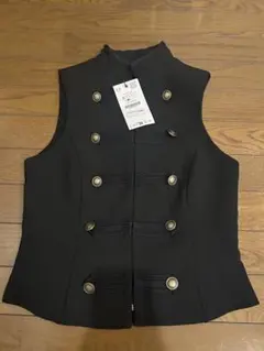 ZARA ナポレオン風ベスト ブラック ZARA ナポレオン風ベスト ブラック - メルカリ