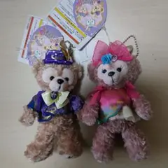 ダッフィーとシェリーメイぬいぐるみバッチ