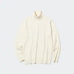 エクストラファインメリノタートルネックセーター XL ホワイト 2022冬モデル
