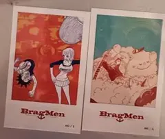 ワンピース BragMen ナミ　ルフィ　ロー　チェキ風カード 2枚 ワンピース BragMen ルフィ ナミ ロー チェキ風カード 2枚セット