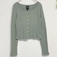 8339 ギャップ 長袖カーディガン トップス ショート丈 シンプル カジュアル