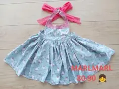 MARLMARL ベビーエプロン ドレス リボン付 80-90サイズのサムネイル