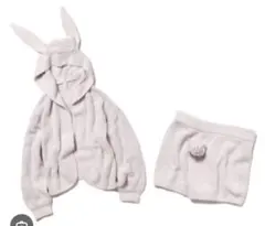 ジェラピケ ウサギ耳付き フリースルームウェア