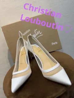 年末年始セール！クリスチャンル ブタン ホワイト ハイヒール・パンプス　36