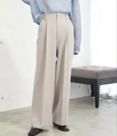 【3サイズ展開/web限定アイテム】センタープレスワイドパンツ