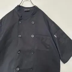 셰프 코드 콕 코트 콕 셔츠 블랙 플레인 심플