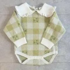 ニットロンパース 襟付き バースデイ ベビー 70