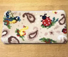 【未使用】フェイラー ハイジペイズリー フラットポーチ（WEB限定） ベージュ