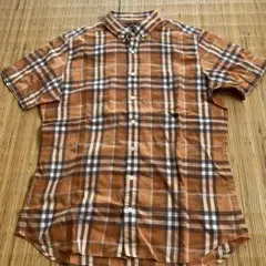 BURBERRY LONDON ノバチェック ボタンダウン半袖シャツ Mサイズ
