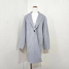 FUN チェスターコート（L）グレー ロング丈 シンプルベーシック きれいめ