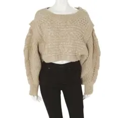 MERCURYDUO ケーブルクロップドニット