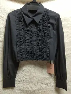 EIMY ISTOIRE フロントフリルクロップドシャツ　値下げ不可☓