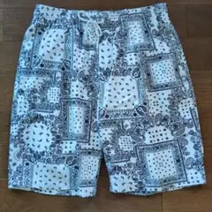 【 JACKROSE 】白地ペイズリー柄模様 綿 ハーフパンツ L 美品のサムネイル
