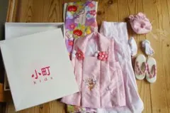 七五三用衣装 ピンク 3歳子供用　フルセット