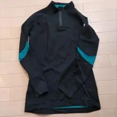 UNDER ARMOUR ハーフジップアンダーシャツ L ブラック/ティールのサムネイル