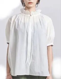 ユナイテッドアローズ バルーンスリーブブラウス 白 定価17,600円