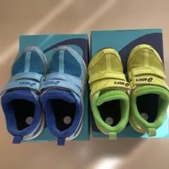 ASICS スニーカー 青 緑