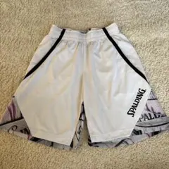 SPALDING バスケットボールパンツ ホワイト/マルチカラー