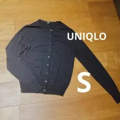 UNIQLO クルーネックカーディガン 長袖 ブラックのサムネイル
