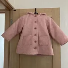 Biquette Club フード付きピンクコート 130