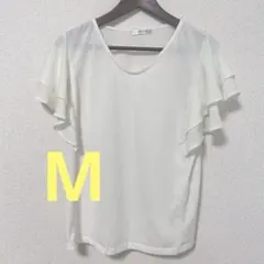 袖フレアカットソー　Mサイズ アイボリー