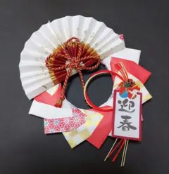 お正月　リース　しめ縄　しめ飾り　お正月飾り　和風　折り紙　和紙　水引
