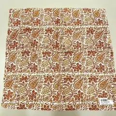 新品　Anokhi アノーキ　ハンカチ　45 x 45 赤系草花