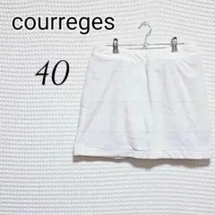 courreges ふわふわ チェック柄タイトスカート 40 インナーキュロットのサムネイル