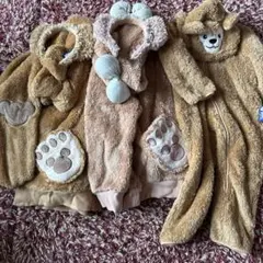 ディズニー　ダッフィ、シェリーメイ　親子コーデ　カチューシャ付き　5点セット