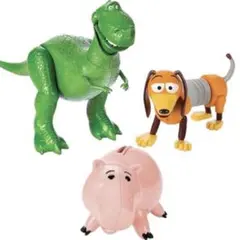 ディズニー ピクサー トイストーリー 3体セット ハム スリンキー レックス