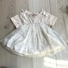 プティマイン100❤️チュールドッキングトップスTシャツ半袖