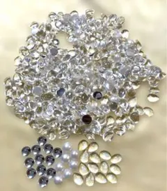 プラスチックパーツ　アクリルパーツ　クリスタル　シルバー　パール　184g