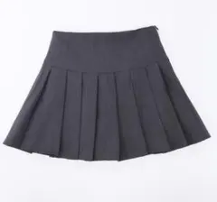 ダークグレー プリーツミニスカート