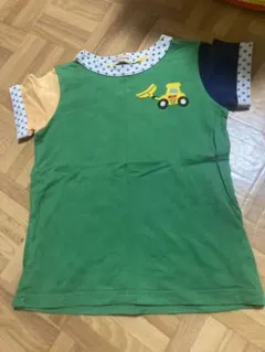 f*m様 ミキハウスTシャツ100 車　ブルドーザー　緑
