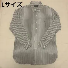 ラルフローレン カスタムフィット ストライプ 長袖シャツ Lサイズ