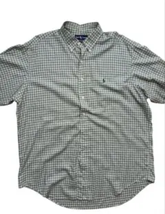 Ralph Lauren YARMOUTHU 半袖シャツ チェック刺繍ロゴ XLのサムネイル
