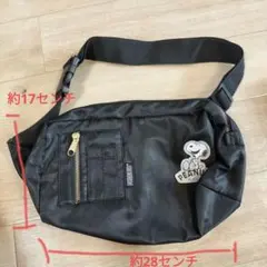 PEANUTS スヌーピー ボディバッグ ブラック